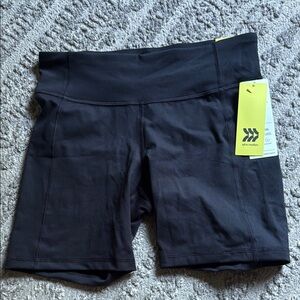 All in Motion Black Bike Shorts Moisture-Wicking